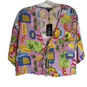 NWT Club Z Collection Beach Crop XL